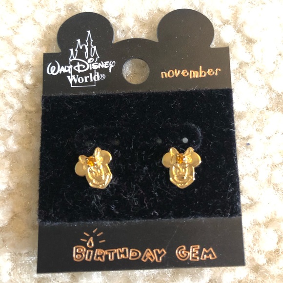 Disney World November Birthday Gem Earrings - Picture 1 of 1